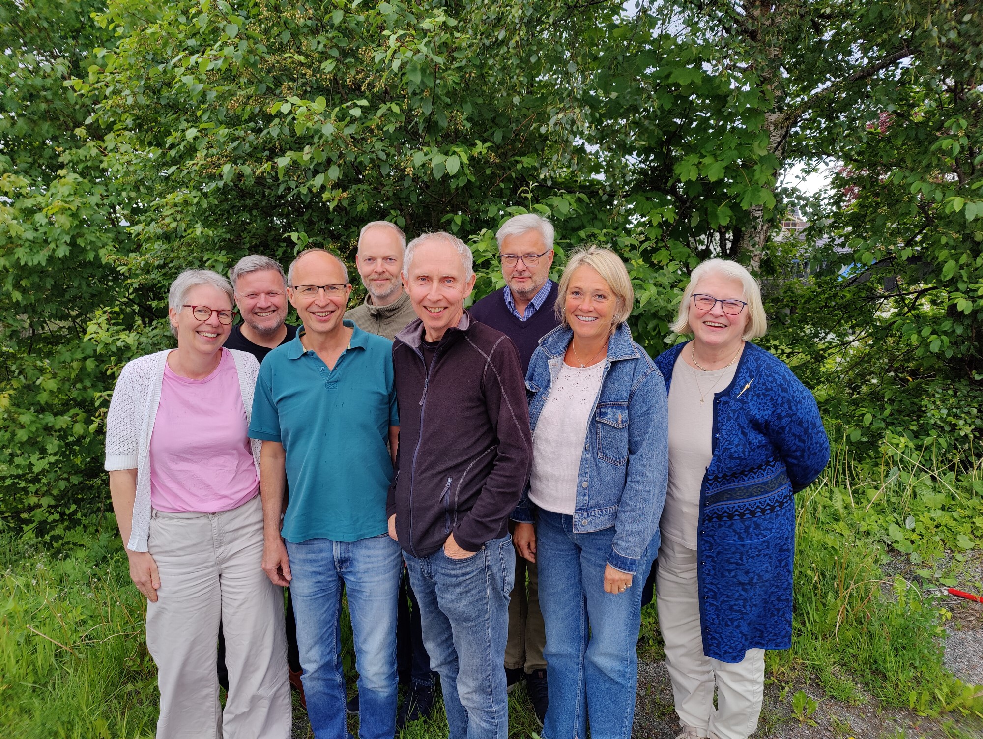 Fra venstre: Kjellaug Myklebust, Rune Sæther, Sverrir Olafsson, Brynjar Muren, Arnfinn Stige, Tore Larsen, Oddhild Skjong og Elin Moldsvor.