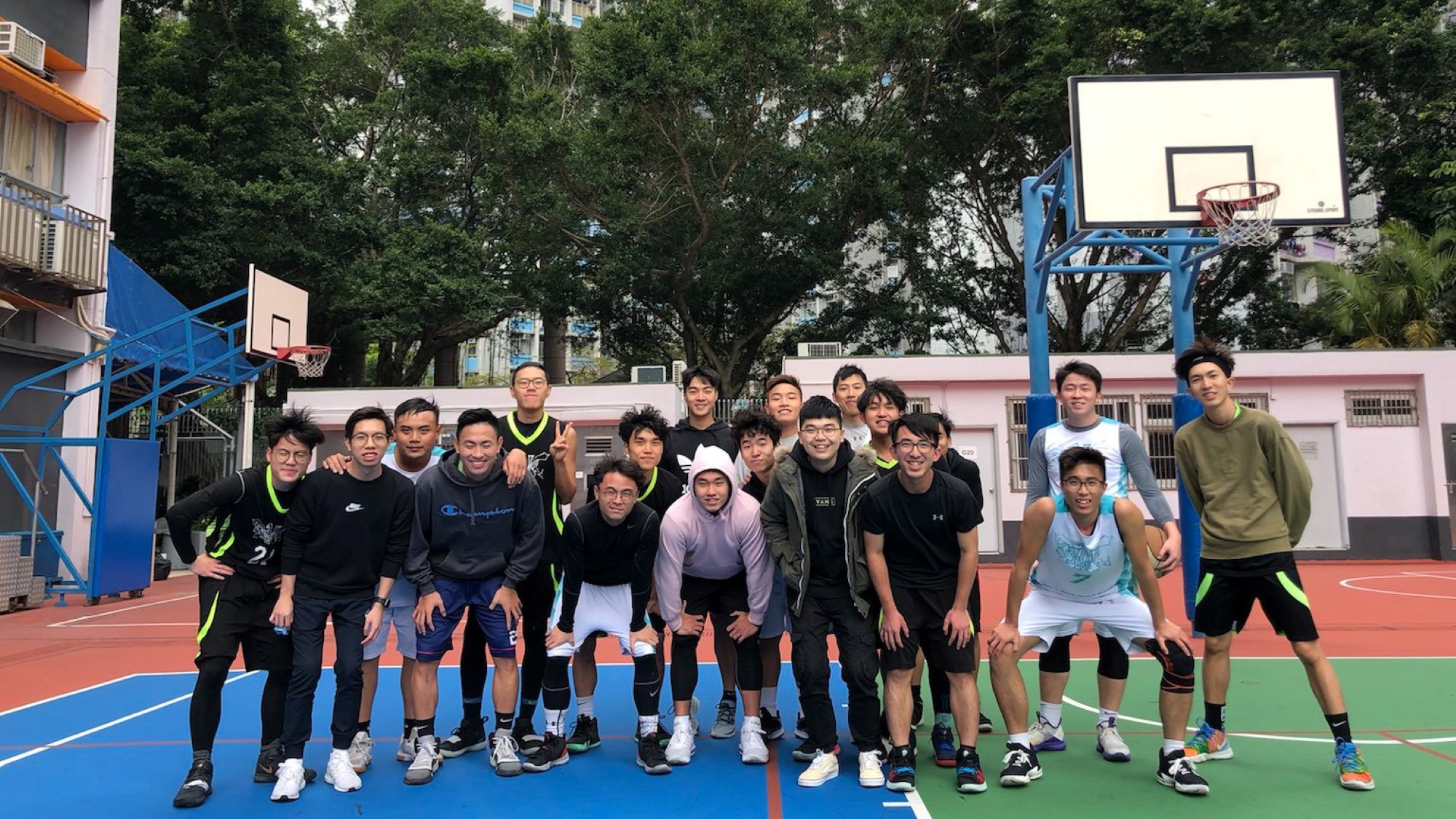 Oppstilling før trening