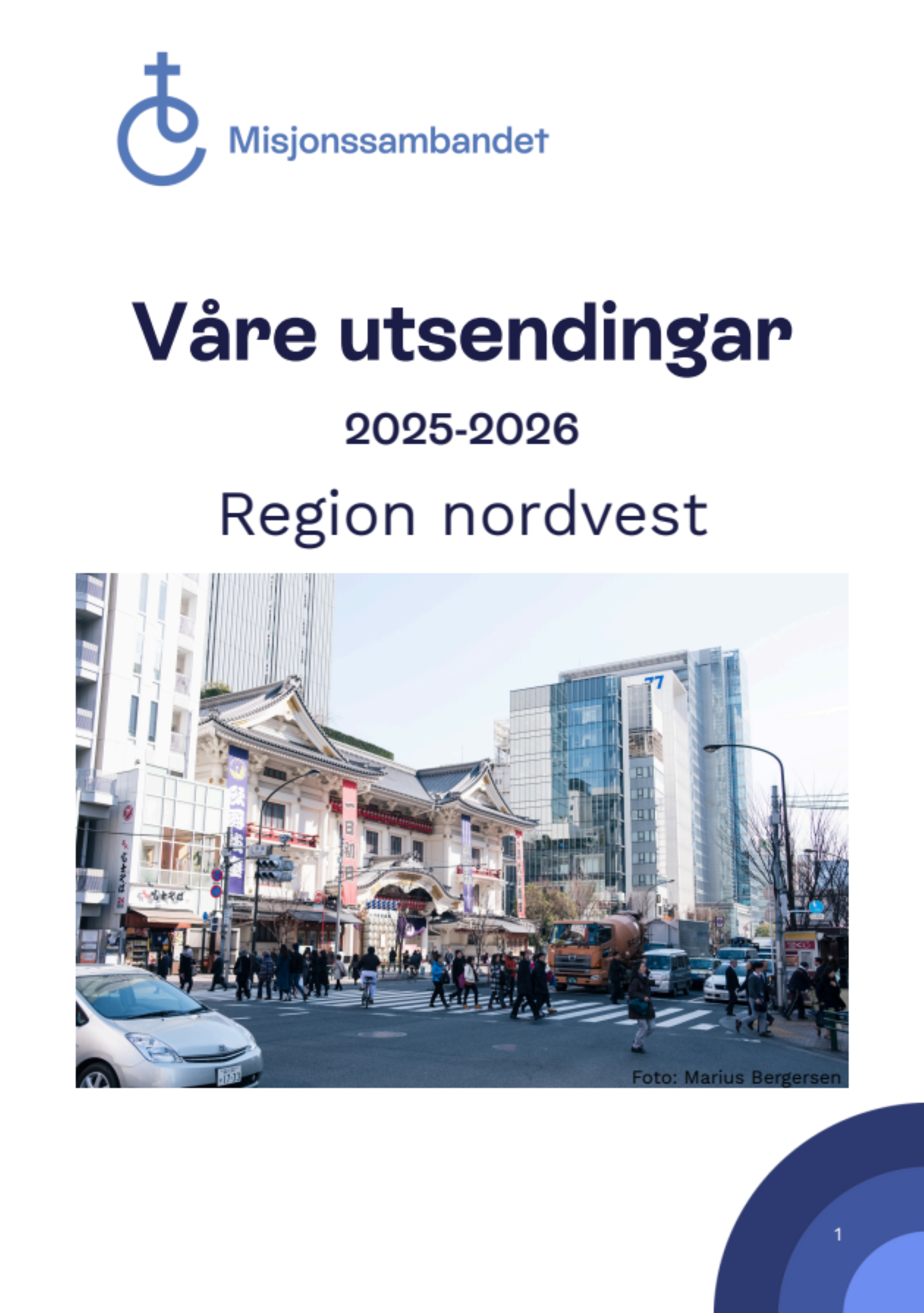 Bildet viser forsiden på brosjyren Våre utsendinger