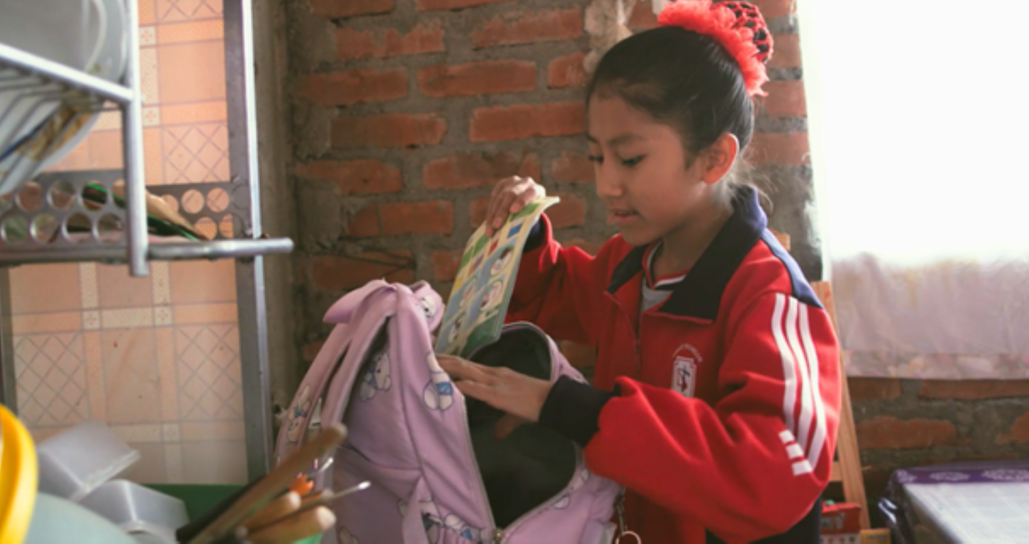 Ariana pakker sekken