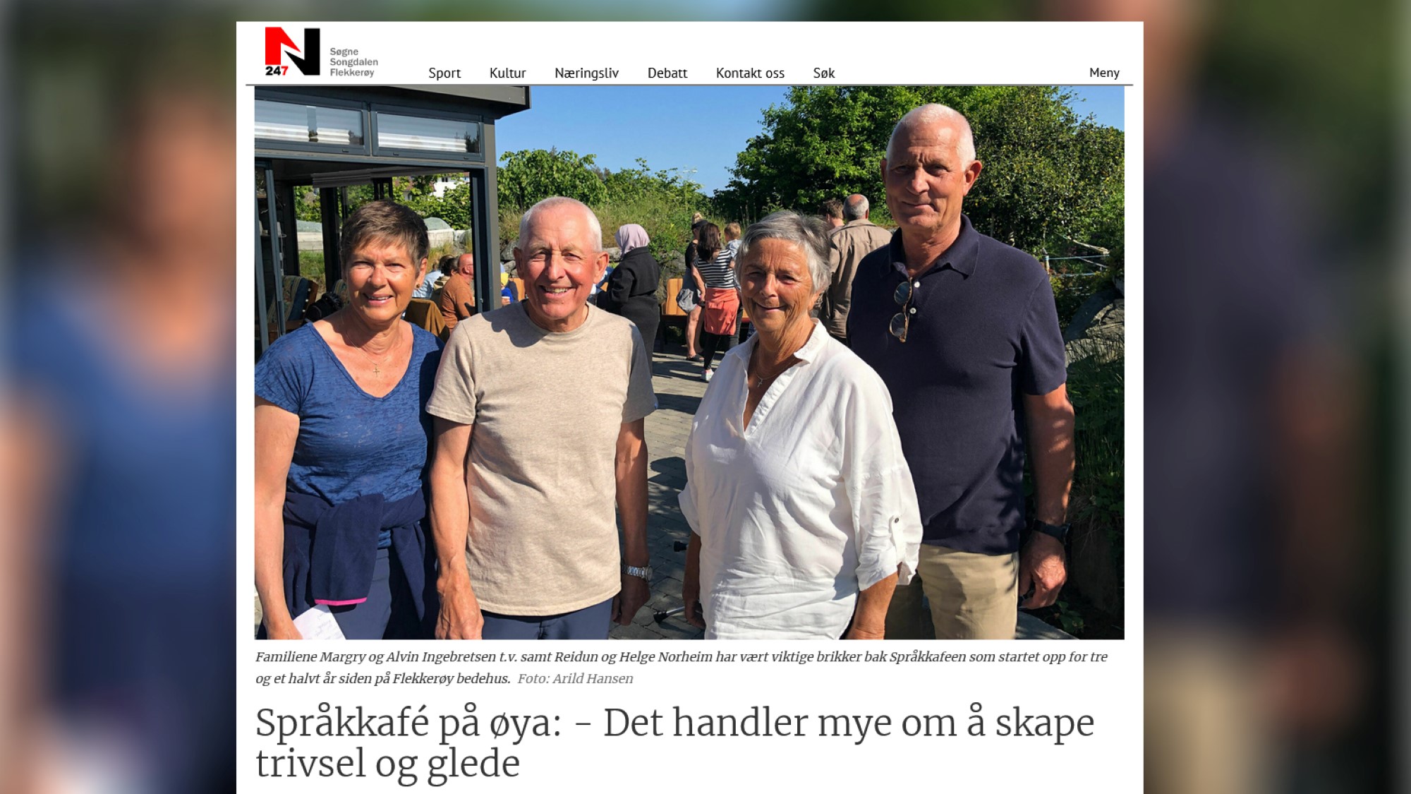 Utsnitt fra reportasjen