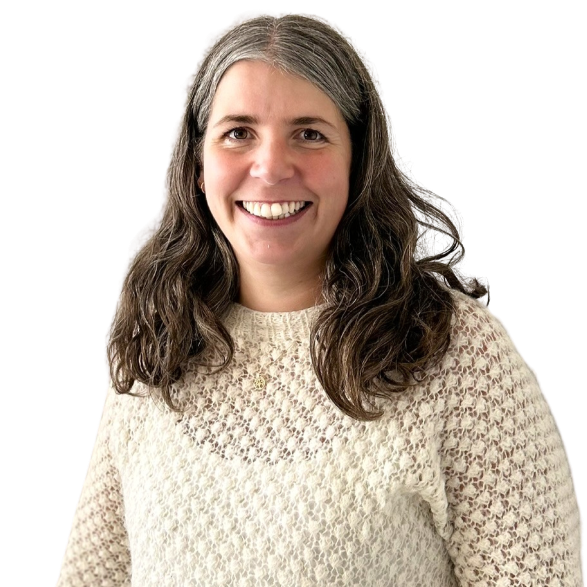 Bildet viser en smilende dame