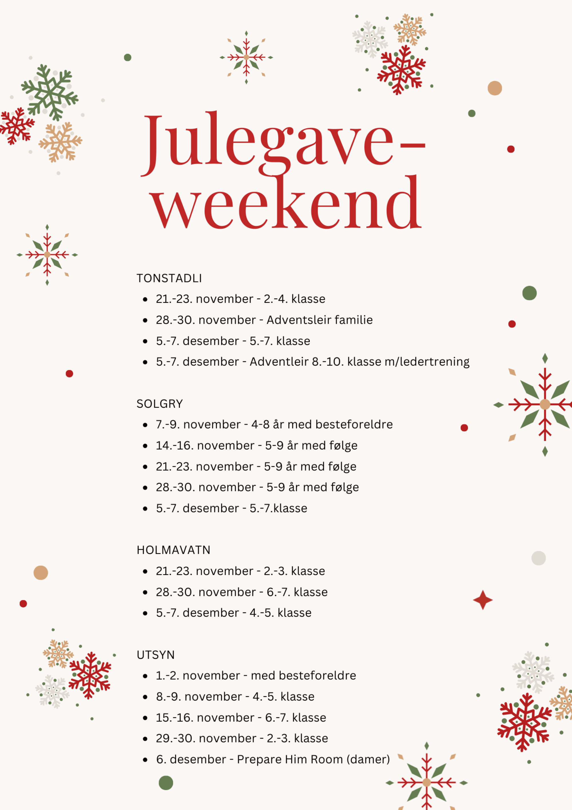 Julegaveweekender 2025